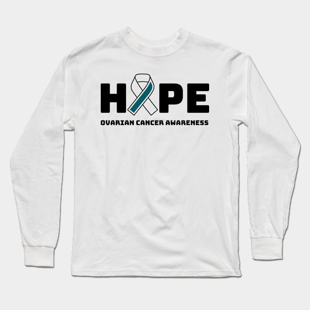 Hope Ovarian Cancer Awareness Long Sleeve T-Shirt by Adisa_store